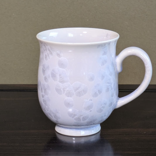 Kyoto, Kiyomizu ware, Flower Crystal mug 280ml - White purple