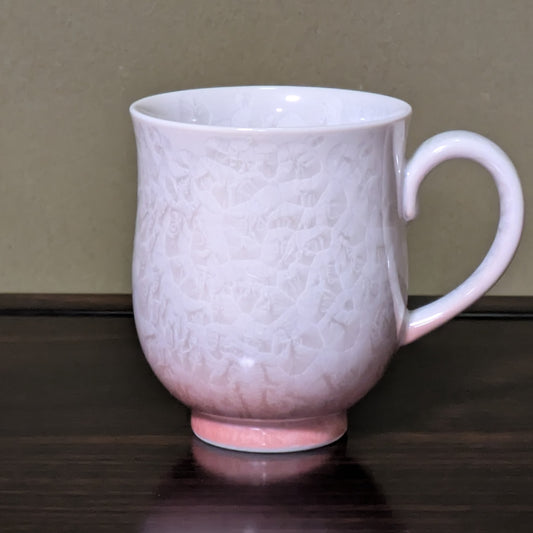 Kyoto, Kiyomizu ware, Flower Crystal mug 280ml - White red