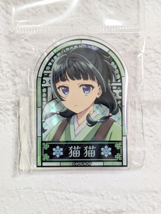 ベルハウス スタンディアクリルバッジ 薬屋のひとりごと/猫猫(青緑)